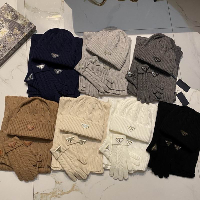 Prada Scarf Hat Gloves hm13